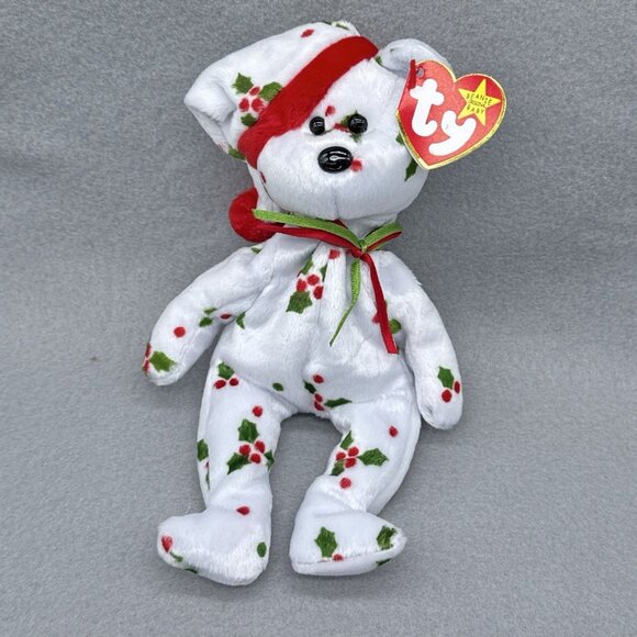 Christmas Holiday Plush Lot Penguin Teddy Bear Holly & Berry Bear Stuffed Toy TY - Picture 8 of 13